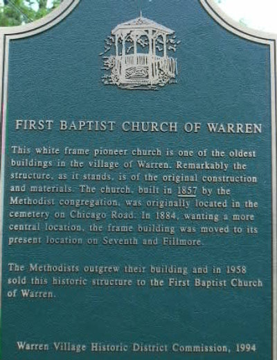 First Baptist Church Marker
