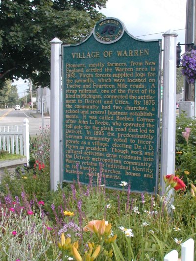 Village of Warren Marker