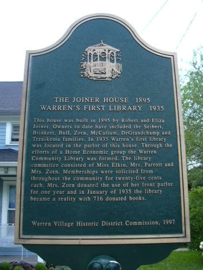 Joiner House Marker