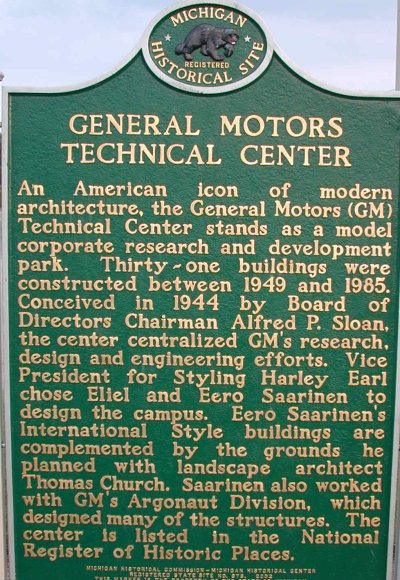 GM Tech Center Marker